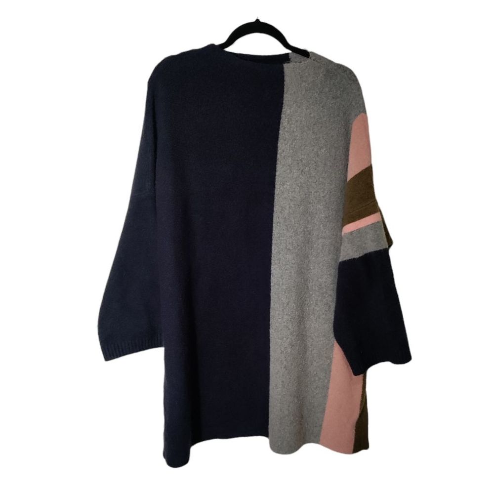 Ann Taylor Colorblock Sweater - Navy, Gray, Pink, Olive